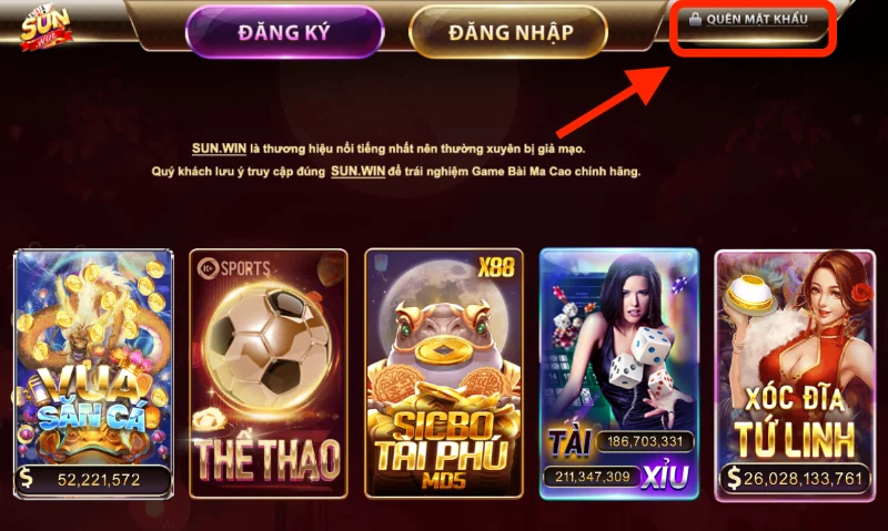 Quên Mật Khẩu Sunwin Phải Làm Gì Để Khôi Phục Thành Công?